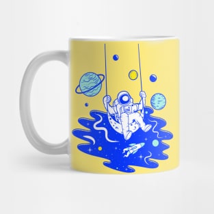Astronaut Sits In The Moon Mug